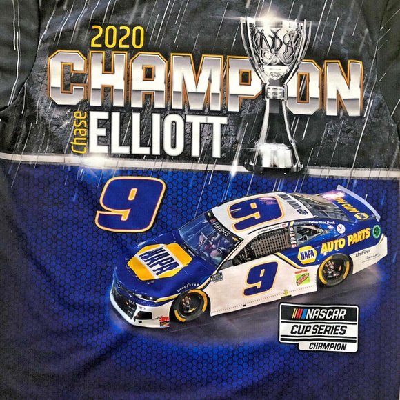 RARE OUT OF STOCK HENDRICK CHASE ELLIOTT 2020 DOUBLE SIDED CHAMPIONSHIP XL SHIRT - Picture 2 of 6
